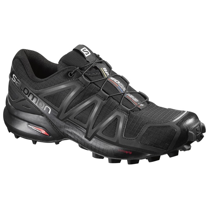 Salomon Israel SPEEDCROSS 4 W - Womens Trail Running Shoes - Black (INQX-09732)